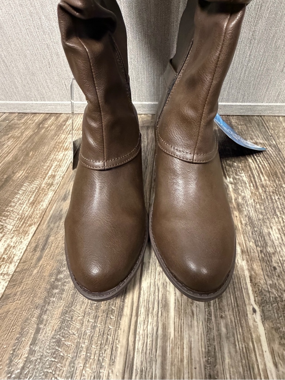 easy street Brown Tall Buckle Riding Boots Size 7 Wide Calf - Picture 11 of 16